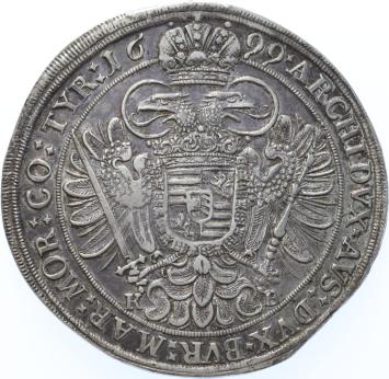 Austrian States Hall Reichsthaler 1699KB silver VF/XF