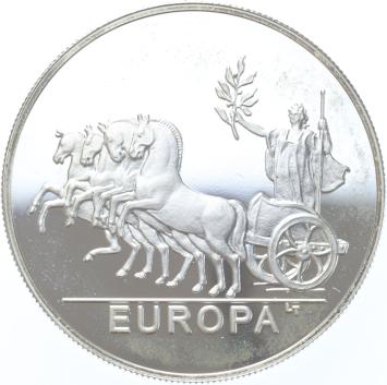 Andorra 10 Diners 2001 Europa in chariot silver Proof