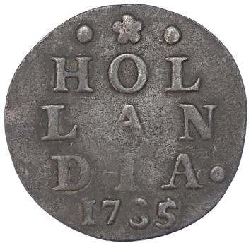 Holland Dubbele wapenstuiver 1735/34