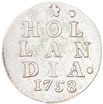 Holland Dubbele wapenstuiver 1758