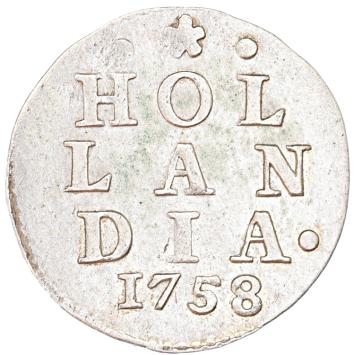 Holland Dubbele wapenstuiver 1758