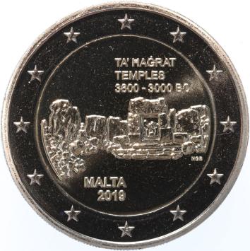 Malta 2 euro 2019c Ta'Hagrat mmt F in ster BU