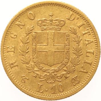 Italy 10 Lire 1863