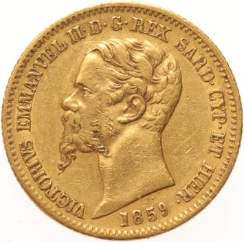 Italian States 20 lire 1859p