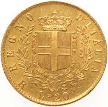 Italy 20 lire 1877