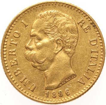 Italy 20 lire 1886