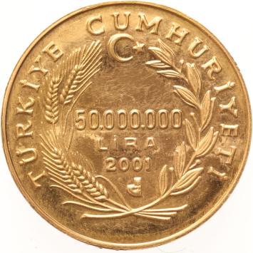 Turkey 50.000.000 lira 2001