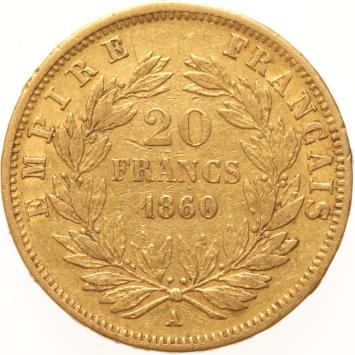 France 20 francs 1860a