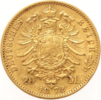 Germany Mecklenburg-Schwerin 20 Mark 1872a