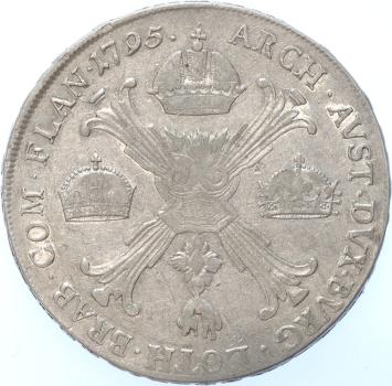 Austrian Netherlands Kronen Thaler 1795H silver XF+
