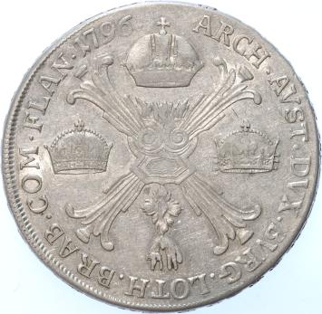 Austrian Netherlands Kronen Thaler 1796H silver A.UNC