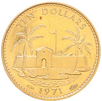 Bahamas 10 Dollars 1971