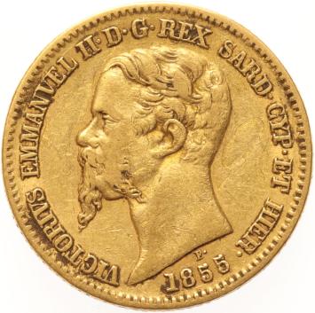 Italian States 20 Lire 1855