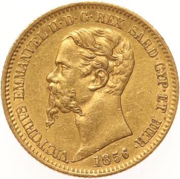 Italian States 20 lire 1856p