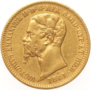 Italian States 20 lire 1861