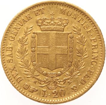 Italian States 20 lire 1861