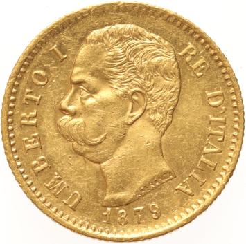 Italy 20 lire 1879