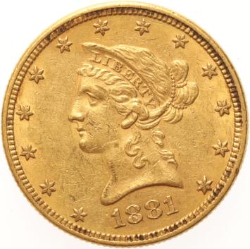 USA 10 dollars 1881