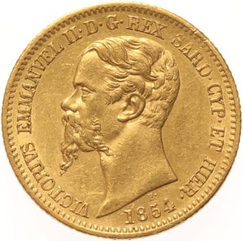 Italian States 20 lire 1854p