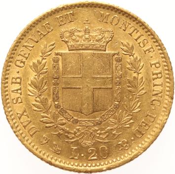 Italian States 20 lire 1854p