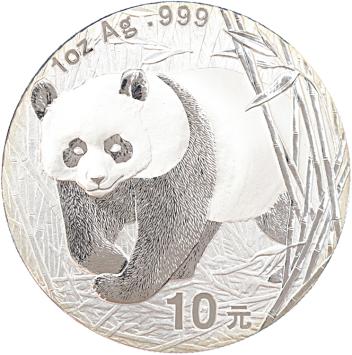 China Panda 2002 1 ounce silver