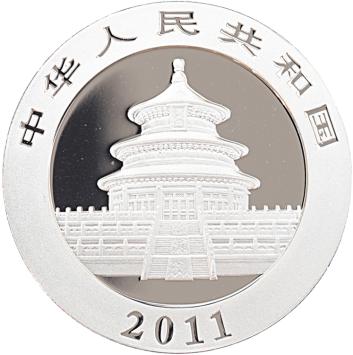 China Panda 2011 1  ounce silver