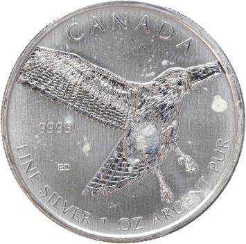 Canada Birds of Prey red tailed Hawk 2015-2 1 ounce silver