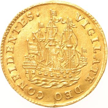 Holland Scheepjesschelling goud 1747