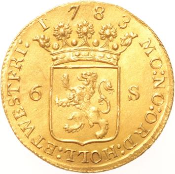 Holland Scheepjesschelling goud 1783