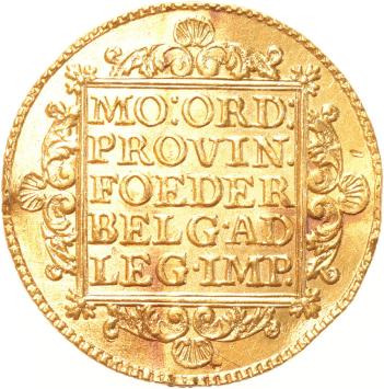 Holland Dubbele Nederlandse dukaat goud 1764 mounted