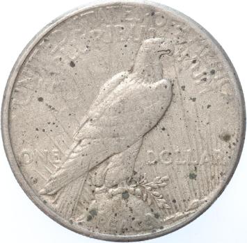 USA Peace 1 Dollar silver 1922s VF+