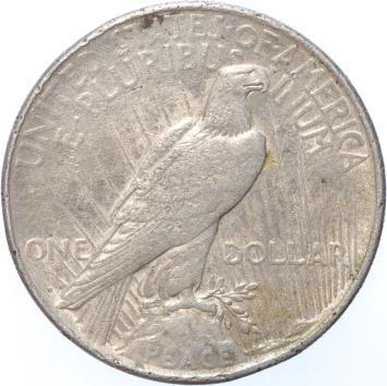 USA Peace 1 Dollar silver 1923d VF