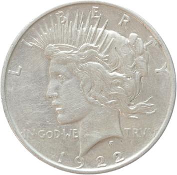 USA Peace 1 Dollar silver 1922 VF/XF