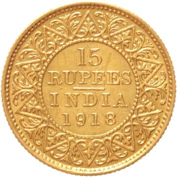 India 15 rupees 1918