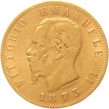 Italy 20 lire 1873