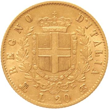 Italy 20 lire 1873