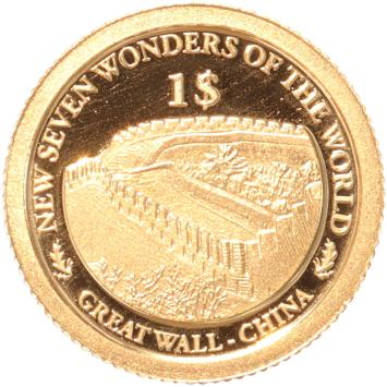 Solomon Islands 1 Dollar gold 2013 Great Wall - China proof