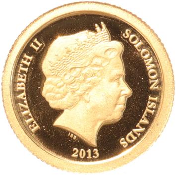 Solomon Islands 1 Dollar gold 2013 Roman Colloseum- Italy proof