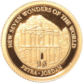 Solomon Islands 1 Dollar gold 2013 Petra -Jordan proof