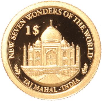 Solomon Islands 1 Dollar gold 2013 Taj Mahal - India proof