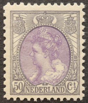 Nederland NVPH nr. 75 Koningin Wilhelmina bontkraag 1899-1921 postfris