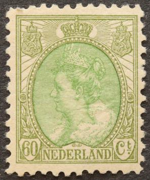 Nederland NVPH nr. 76 Koningin Wilhelmina bontkraag 1899-1921 postfris