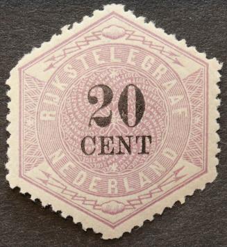 Nederland NVPH nr. TG6 Telegramzegels zeshoekig 1877-1903 postfris