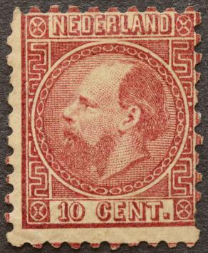 Nederland NVPH nr.8 Koning Willem III 1867-1868 ongebruikt