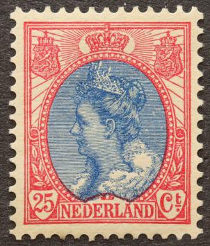 Nederland NVPH 71 Koningin Wilhelmina met bont kraag 1899-1921 postfris