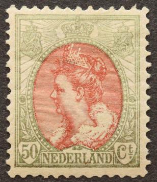 Nederland NVPH 74 Koningin Wilhelmina met bont kraag 1899-1921 postfris