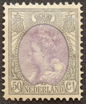 Nederland NVPH 75 Koningin Wilhelmina met bont kraag 1899-1921 postfris