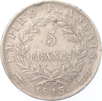 Franse inlijving 5 Francs 1813