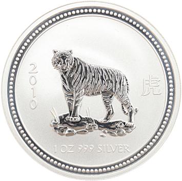 Australië Lunar 1 Tijger 2010 1 ounce silver