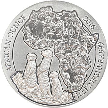 Rwanda Meerkat 2016 1 ounce silver